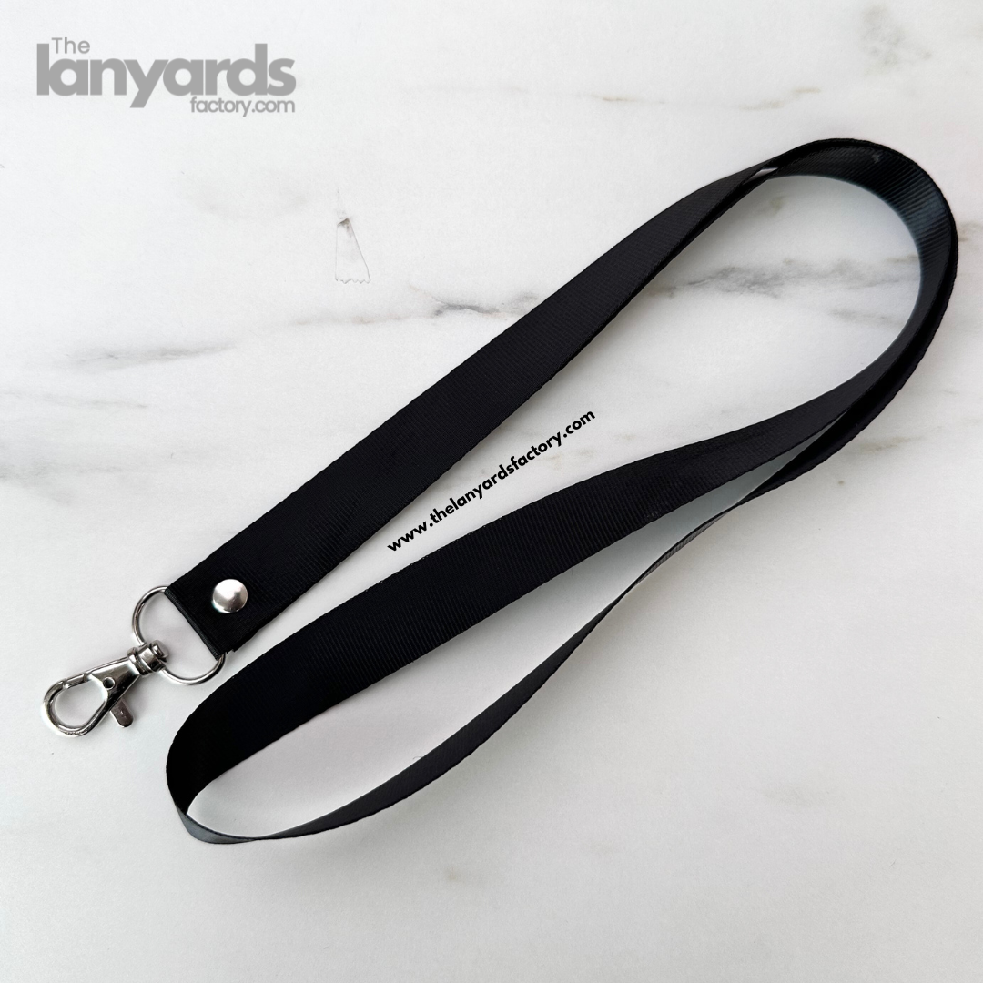 20mm Nylon Lanyard Black (Ready Made)