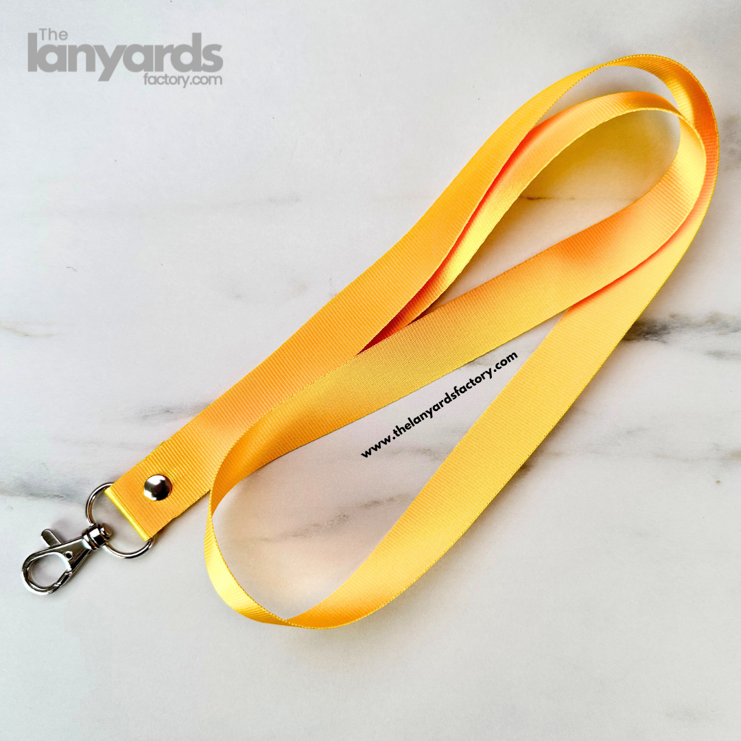 20mm Nylon Lanyard Yellow (Ready Made)